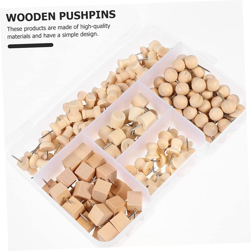 Wooden Map Push Pins Creative Elegant Bulletin Board Tacks for Office Cork Board - Image 5